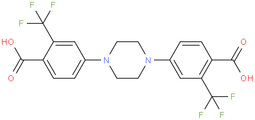 4,4'-(piperazine-1,4-diyl)bis(2-(trifluoromethyl)benzoic acid)